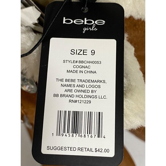 New Bebe Toddler Girls Size 9 Winter Boots Rhinestones Buttons Slip-On Mid-Calf - Picture 6 of 7